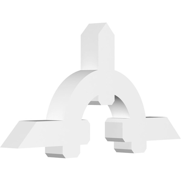 Ekena Millwork Ericson Architectural Grade PVC Gable Bracket, 60"W x 30"H x 6"D x 6"F, 12/12 Pitch GBP060X30X0606ERI00 - main